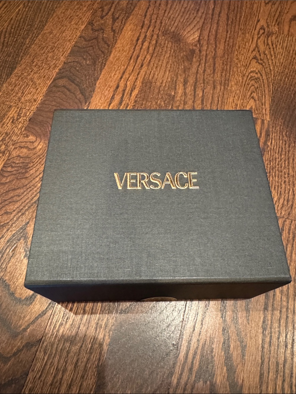 Small Versace Black Gift Box with Gold Lettering
